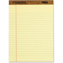 TOPS Legal Ruled Writing Pads - 50 Sheets - Stitched - Legal Ruled Front Ruling - 0.34" Ruled - Ruled Margin - 16 lb Basis Weight - 8 1/2" x 11 3/4" Sheet Size - 0.60" Height x 11.8" Width x 8.5" Leng