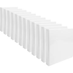Business Source Round-ring View Binder - 1" Binder Capacity - Letter - 8 1/2" x 11" Sheet Size - 225 Sheet Capacity - Round Ring Fastener(s) - 2 Internal Pocket(s) - Chipboard, Polypropylene - White -