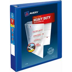 Avery&reg; Heavy-Duty View Binders - Locking One Touch EZD Rings - 1 1/2" Binder Capacity - Letter - 8 1/2" x 11" Sheet Size - 400 Sheet Capacity - Ring Fastener(s) - 4 Pocket(s) - Polypropylene - Rec