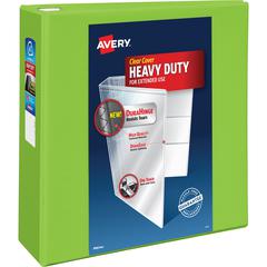 Avery&reg; Heavy-Duty View Chartreuse 4" Binder (79812) - Avery&reg; Heavy-Duty View 3 Ring Binder, 4" One Touch EZD&reg; Rings, 4.5" Spine, 1 Chartreuse Binder (79812)