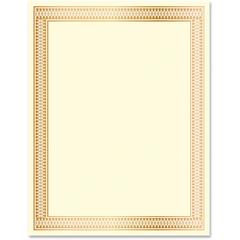 Geographics Traditional Award Certificates - 24 lb Basis Weight - 8.5" Width - Laser, Inkjet Compatible - Gold - 100 / Pack