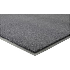 Genuine Joe Silver Series Indoor Entry Mat - Building, Carpet, Hard Floor - 10 ft Length x 36" Width - Plush - Charcoal - 1 Each