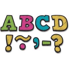 Teacher Created Resources 3" Bold Block Magnet Letters - Learning Theme/Subject - 55 x Letter Shape - Magnetic - Durable, Damage Resistant - 0.10" Height x 3" Width x 3" Depth - Multicolor - 55 / Pack
