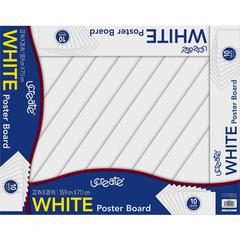 UCreate Poster Board Package - Multipurpose - 28" Height x 22" Width - White - 1 Pack