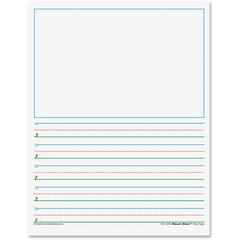 Teacher Created Resources K - 1 5/8" Space Writing Paper - Letter - 0.63" Ruled - 8 1/2" x 11" - White Paper - 360 / Pack