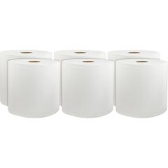 Livi Solaris Paper Hardwound Paper Towels - 1 Ply - 8" Width x 800 ft Length - White - Virgin Fiber - 6 / Carton