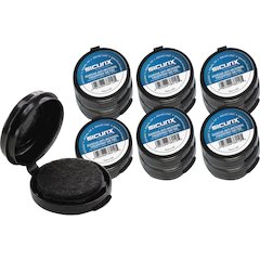 SICURIX Adhesive Fingerprint Ink Pads - 12 / Carton - 0.5" Height x 1.5" Width x 1.5" Depth - Black Ink - Black