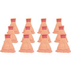 Genuine Joe Synthetic Blend Large Mophead - Rayon, Cotton - Orange - 12 / Carton