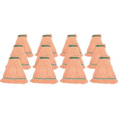 Genuine Joe Narrow Band Medium Mophead - Rayon, Cotton - 12 / Carton