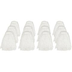 Genuine Joe Cut End Mophead - #24 - 4-ply, Cut Ends, Narrow Headband, Absorbent, Mildew Resistant - Rayon - Natural - 1.25 lb - 12 / Carton