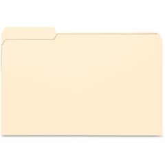 Business Source 1/3 Tab Cut Legal Recycled Top Tab File Folder - 8 1/2" x 14" - 3/4" Expansion - Manila - 10% Recycled - 100 / Box