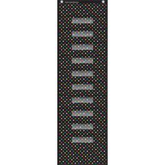 Teacher Created Resources Chalkboard Storage Pocket Chart - 10 Pocket(s) - 58" Height x 14" Width46" Length - Lightweight - Vinyl, Plastic - 1 Each