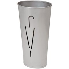Alba Umbrella Holder - 12.2" Height x 10.2" Width x 10.2" Depth - Steel - Gray - Sturdy - 1 Each