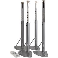 Lorell Activity Table Height-Adjustable Leg Kit - 17" to 25"H - 30" Length x 1.12" Diameter - Silver Mist, Chrome - 4 / Carton