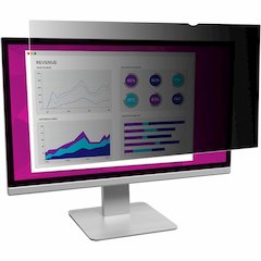 3M High Clarity Privacy Filter Black, Glossy - For 24" Widescreen LCD Monitor - 16:9 - Scratch Resistant, Dust Resistant - 1 Each