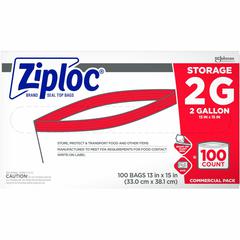 Ziploc&reg; 2-Gallon Storage Bags - Extra Large Size - 2 gal Capacity - Clear - Food - 100 / Carton