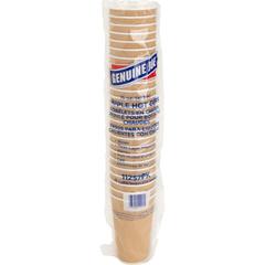 Genuine Joe 16 oz Rippled Hot Cups - 16 fl oz - Brown - Hot Drink, Hot Drink, Beverage - 25/Pack - 5 / Bundle