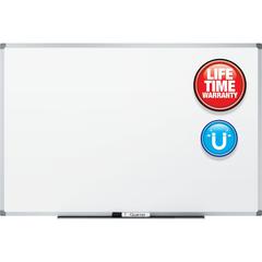 Quartet Standard DuraMax Magnetic Whiteboard - 96" (8 ft) Width x 48" (4 ft) Height - White Porcelain Surface - Silver Aluminum Frame - Rectangle - Horizontal/Vertical - Magnetic - Assembly Required -