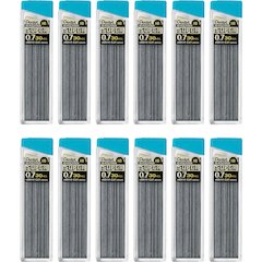 Pentel Super Hi-Polymer Leads - 0.7 mm , Medium Point - HB - Black Lead - 30/Tube - 12 / Box