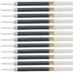 EnerGel Retractable Liquid Pen Refills - 0.70 mm , Medium Point - Black Ink - Smudge Proof, Smear Proof, Quick-drying Ink, Glob-free, Smooth Writing - 12 / Box