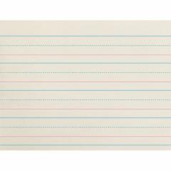 Zaner-Bloser Broken Midline Ruled Paper - Printed - 1.13" Ruled - 30 lb Basis Weight - 8" x 10 1/2" - White Paper - 500 / Ream
