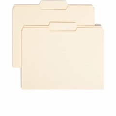 Smead 1/3 Tab Cut Letter Recycled Top Tab File Folder - 8 1/2" x 11" - 3/4" Expansion - Top Tab Location - Center Tab Position - 11 pt. - 1 Plys - Manila - Sturdy, Rounded Corner - 10% Recycled - 100/