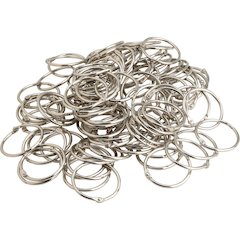 Business Source Standard Book Rings - 2" Diameter - Silver - Nickel Plated - 50/Box - 5 / Bundle