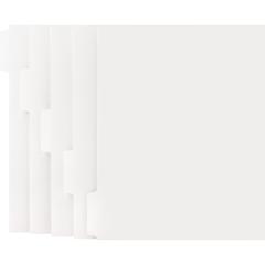 Business Source Straight Collated Print-on Tab Divider - Print-on Tab(s) - 5 Tab(s)/Set - 9" Divider Width x 11" Divider Length - Letter - White Divider - White Tab(s) - No - Unpunched - 1 Box