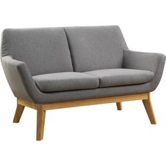 Lorell Quintessence Collection Loveseat - 32.8" Height x 19.8" Width x 53.1" Length - Finish: Gray - Upholstered, Lumbar Support, Ergonomic Design, Padded Back, Padded Seat, Sturdy - For Reception Are