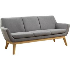 Lorell Quintessence Collection Sofa - 32.8" Height x 73.3" Width x 19.8" Length - Finish: Gray - Upholstered, Lumbar Support, Ergonomic Design, Padded Back, Padded Seat, Sturdy - For Reception Area, L