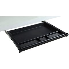 Lorell Laminate Desk 4-compartment Drawer - x 20.5" Width x 16" Depth - Material: Acrylonitrile Butadiene Styrene (ABS) - Finish: Black - 1 Each