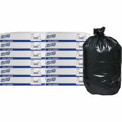Genuine Joe Heavy-Duty Trash Can Liners - 60 gal Capacity - 56" Length x 39" Width x 1.50 mil (38 Micron) Thickness - Low Density - Black - Plastic Resin - Waste, Debris, Can - 50/Box - 96 / Pallet