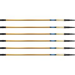 Ettore REA-C-H 3-section Extension Pole - 18 ft Length - Gold - Anodized Aluminum - 6 / Carton
