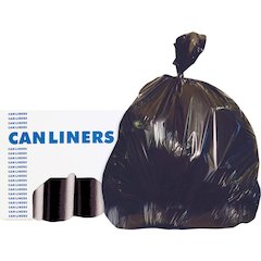 Heritage Accufit RePrime Can Liners - 55 gal Capacity - 53" Length x 40" Width x 1.30 mil (33 Micron) Thickness - Low Density - Black - Linear Low-Density Polyethylene (LLDPE) - Garbage - 50/Box - 3 /