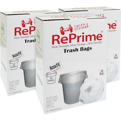 Heritage Accufit RePrime Can Liners - 55 gal Capacity - 40" Width x 53" Length - 0.90 mil (23 Micron) Thickness - Low Density - Clear - Linear Low-Density Polyethylene (LLDPE) - 3/Carton - 50 Per Box 