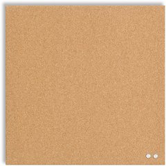 U Brands Frameless Cork Canvas Bulletin Board - 14" Board Height x 14" Board Width - Natural Cork Surface - Self-healing, Frameless, Easy Installation, Sleek Style, Self-healing, Mounting System - 1 E