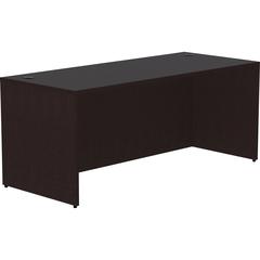 Lorell Essentials Series Rectangular Desk Shell - 29.5" Height x 70.9" Width x 29.5" Depth Desk Shell, 70.9" Width x 29.5" Depth x 1" Thickness - Finish: Espresso - 1 Each
