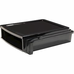Storex Quick Stack Construction Paper Sorter - 500 x Sheet - 3 Compartment(s) - 8.40" Height x 11.25" Width x 13" Length - Black - Plastic - 1 Each