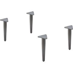 Lorell Contemporary Reception Collection Single Metal Bases - 1.5" Height x 4.5" Width x 9.8" Depth - Material: Metal - Finish: Gray - For Meeting - 1 Set