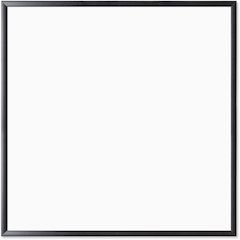 U Brands Magnetic Dry-Erase Board - 36" (3 ft) Width x 36" (3 ft) Height - White Painted Steel Surface - Black Wood Frame - Square - Horizontal/Vertical - Magnetic - 1 Each