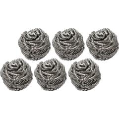 Genuine Joe Stainless Steel Scrubber - Ready-To-Use - No-mess - Silver - 12/Box - 6 / Carton