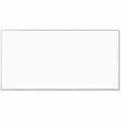 U Brands Magnetic Dry-Erase Board - 96" (8 ft) Width x 48" (4 ft) Height - White Painted Steel Surface - Silver Aluminum Frame - Rectangle - Horizontal/Vertical - Magnetic - 1 Each