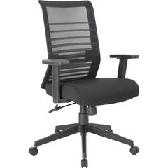 Lorell Removable Mesh Seat Cover - Fabric Seat - Black - Armrest - 1 Each
