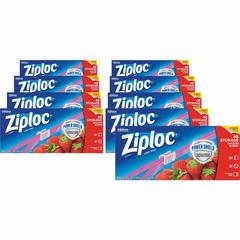 Ziploc&reg; Gallon Storage Slider Bags - Large Size - 1 gal Capacity - 10.56" Width x 9.50" Length - Blue - 9/Carton - 68 Per Box - Food, Supplies
