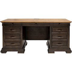 Martin Sonoma Credenza - Rectangle - 30" Height x 68" Width x 24" Depth - Finish: Dark Roast - Keyboard Drawer, AC Power Outlet, USB Outlet, Pull-out Printer Drawer, File Drawer - For Office - 1 Each