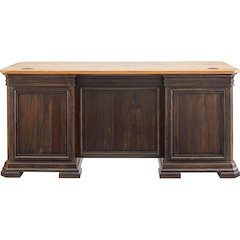 Martin Sonoma Double Pedestal Desk - 30" Height x 60" Width x 28" Depth - Total Drawer(s): 7 - Double Pedestal on Left/Right Side - Material: Wood Veneer - Finish: Dark Roast - 1 Each
