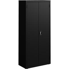 Lorell Fortress Series Slimline Storage Cabinet - 30" Width x 15" Depth x 66" Height - 4 x Shelf(ves) - 720 lb Load Capacity - Durable, Welded, Nonporous Surface, Recessed Handle, Removable Lock, Lock