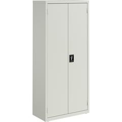 Lorell Fortress Series Slimline Storage Cabinet - 30" x 15" x 66" - 4 x Shelf(ves) - 720 lb Load Capacity - Durable, Welded, Nonporous Surface, Recessed Handle, Removable Lock, Locking System - Light 