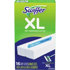 Swiffer Sweeper XL Dry Sweeping Cloths - X-Large - White - 16/Box - 1 Each