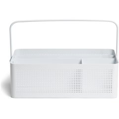 U Brands Perforated All-in-One Desktop Caddy - 4 Compartment(s) - Durable, Portable, Handle - Metal - 1 Each